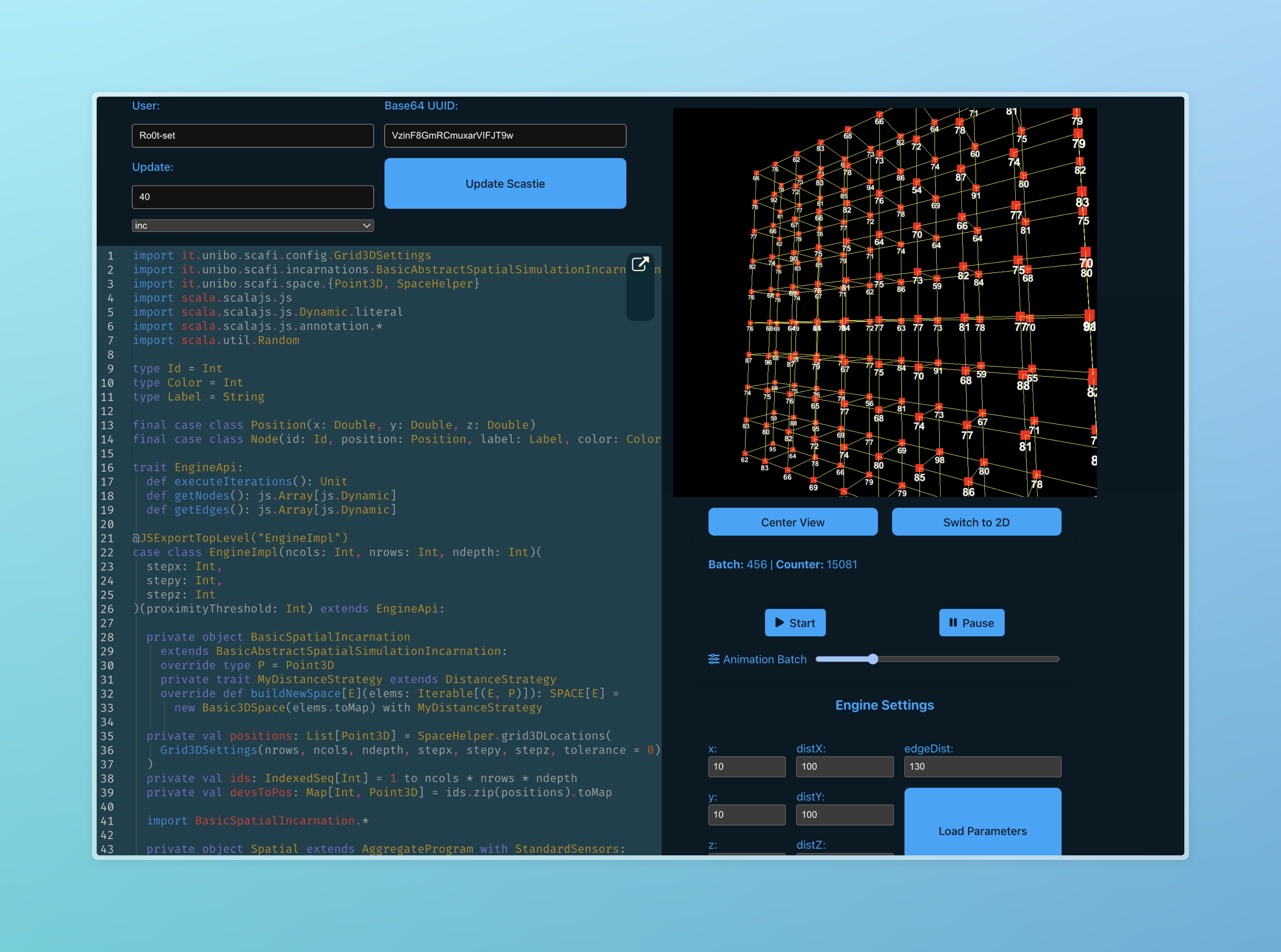 Scafi3 screen